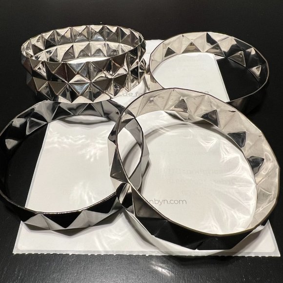 BUNDLE Silver Bangle Bracelets - Picture 2 of 6